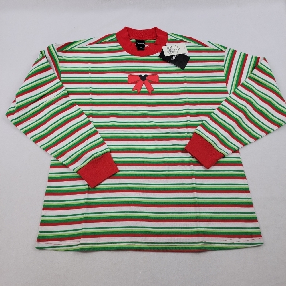 NWT Disney Hot Topic Christmas Mickey Mouse oversized mockneck long sleeve shirt - Picture 4 of 8